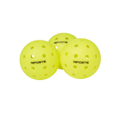 Lot de 3 Balles de Pickleball Riposte – Haute Durabilité