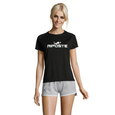 T-shirt Technique Riposte Femme – Noir